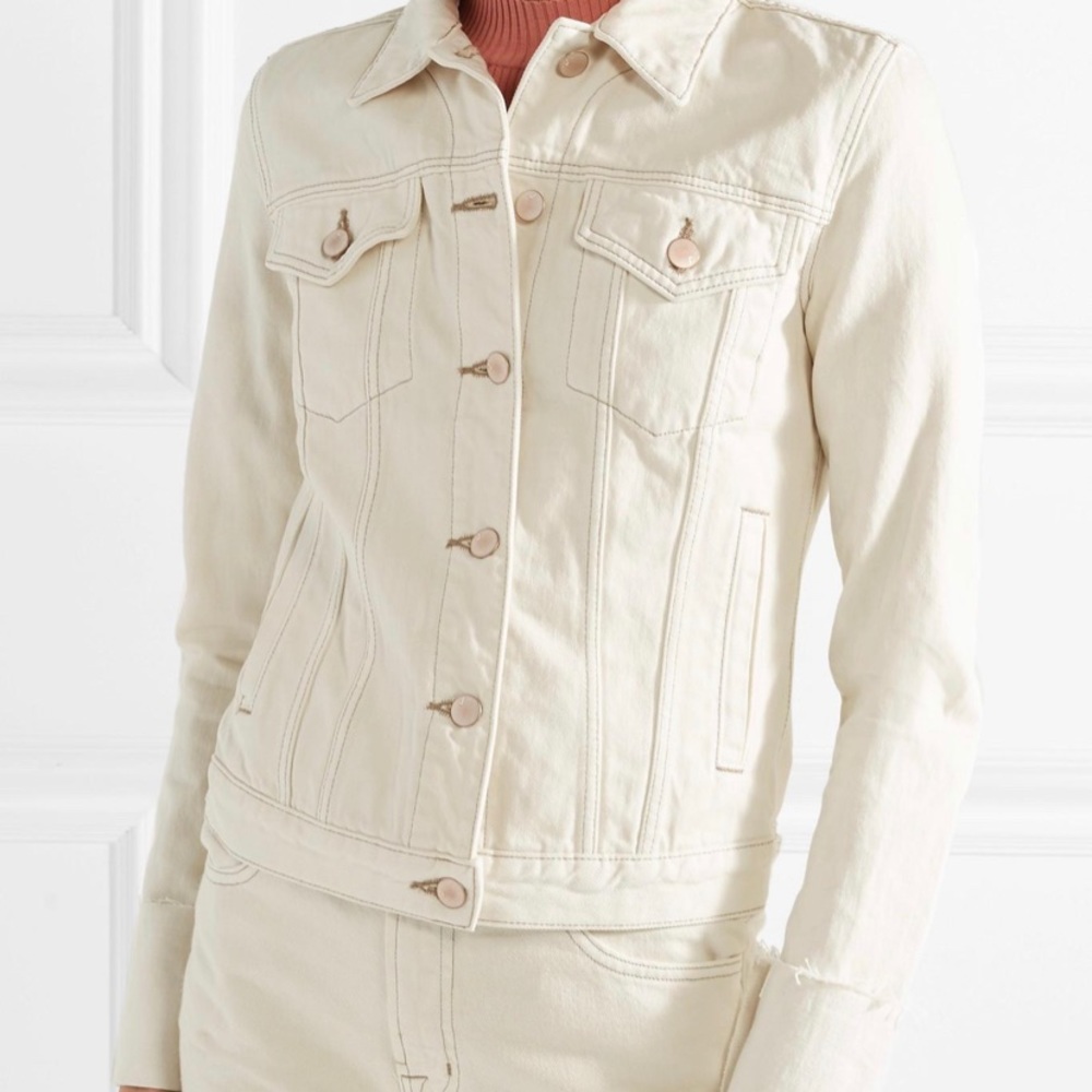 J Brand Cream Denim Jacket